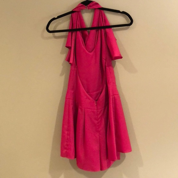 Ark & Co // Hot Pink Ruffled Romper - Picture 4 of 8